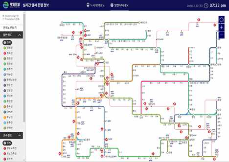 일반/고속철도 실시간 열차 운행 정보 시스템