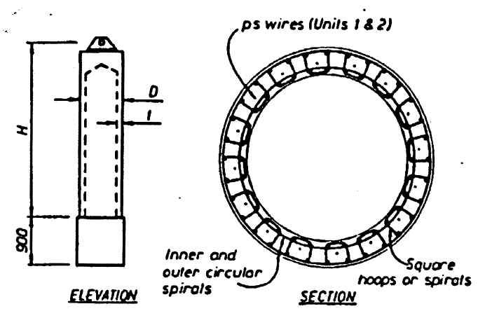 Whittaker 등(1987)의 실험체 도면