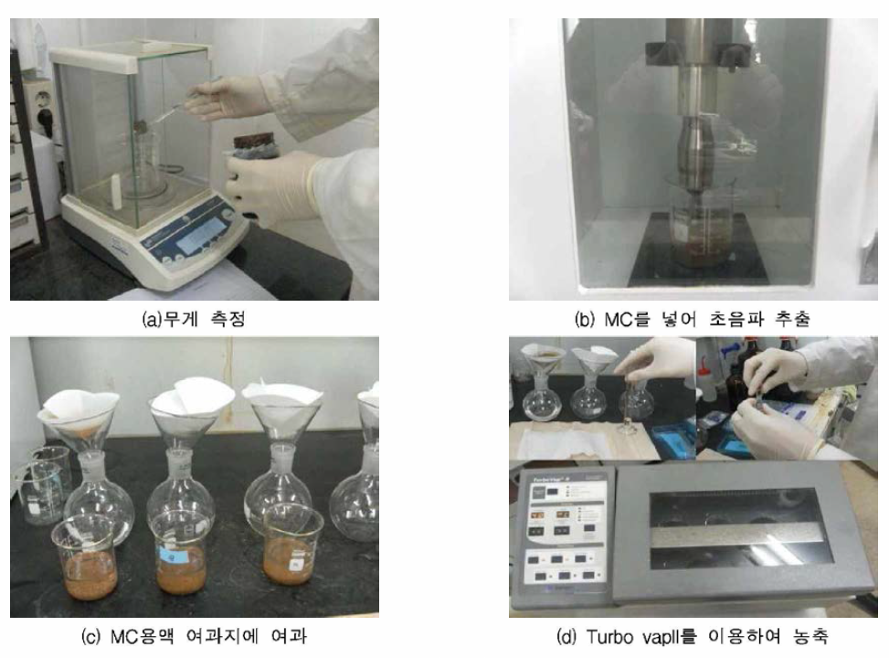 오염원 세척율 분석법