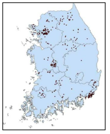 토사재해 조사지역