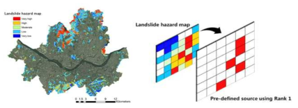 산사태 위험지도를 이용한 잠재발생원 정의