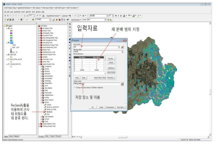 Reclassify 툴 사용 화면