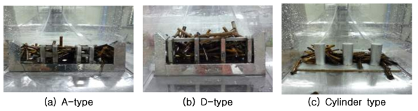 슬릿형 사방댐 포착 효과(Lim et al., 2008)