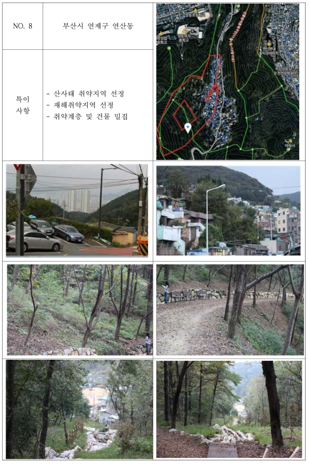 부산광역시 연제구 연산동 산사태 취약지역