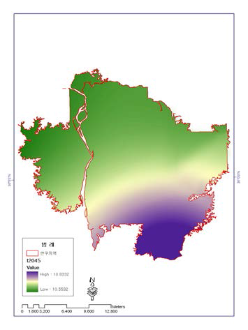 2031-2050년 기온분포