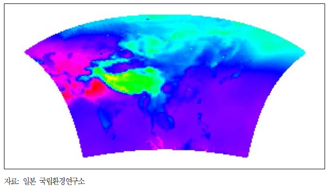 NIES-RAMS RCM A2 시나리오의 2050년 08월 평균기온