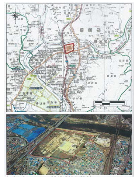 사업지구 위치도 및 항공사진