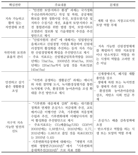 핵심전략의 주요내용과 문제점