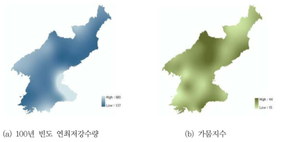 가뭄 취약지 분석 입력 인자