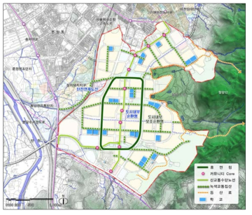 위례신도시 녹색교통체계도
