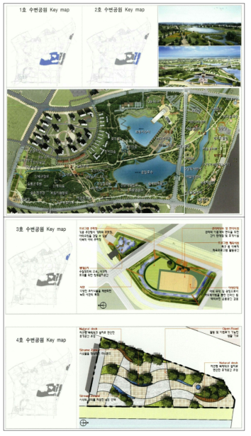 파주운정신도시 수변공원 계획구상도