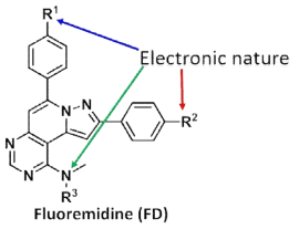 피리미딘과 피라졸로피리딘이 융합된 새로운 형광중심골격 (FD)