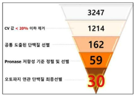 단삼 유효 성분(C)의 다중 표적 단백질 선별작업