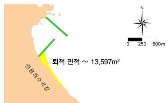 CASE E의 퇴적면적