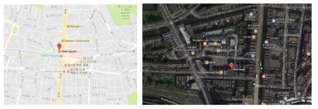 Gillett Square 위치도 출처: Google 지도, “Gillett Square”, https://www.google.com/maps/ (검색일: 2017.08.27)