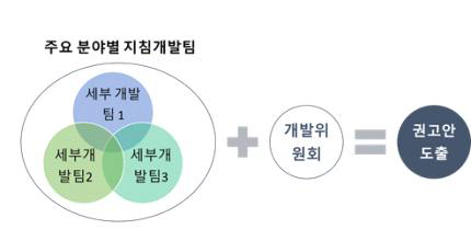 Diagram of internal consensus process of recommendations