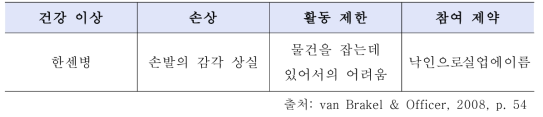 ICF에서의 용어의 예