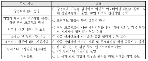 덴마크·스웨덴 외레순 클러스터 주요 기능