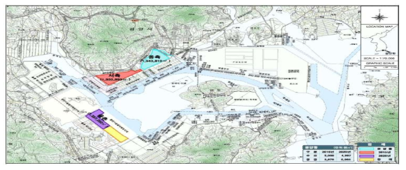 광양항 항만배후단지 평면 계획 (제2차 항만배후단지개발 종합계획 변경, 2013)