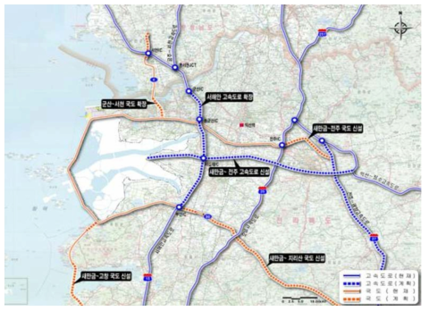 광역도로망 계획도