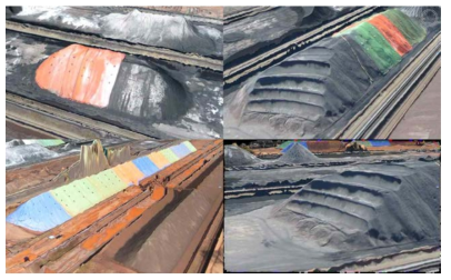 포스코의 석탄 철광석 야적 재고량 산정(출처 : ㈜공간정보)