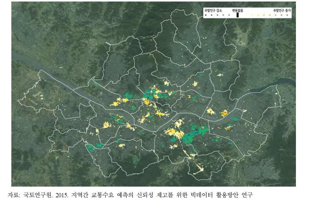 이동전화 활동인구를 활용한 수도권->서울로 유입된 주말통행 패턴 분석