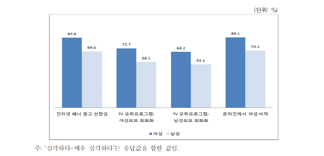 대중매체의 성차별 표현의 심각성