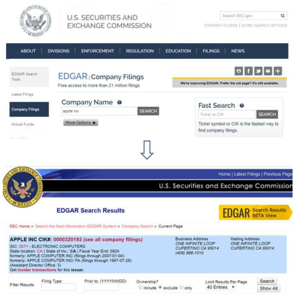 미국의 인터넷 등기 확인
