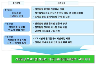 건강관광 활성화 제도적 기반구축 기본방향