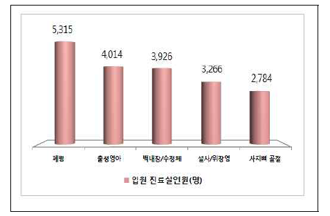 제주특별자치도 다빈도 상병(입원)