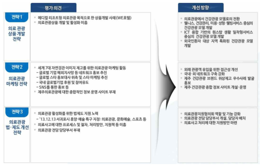 의료관광 활성화분야 평가 의견 및 개선 방향