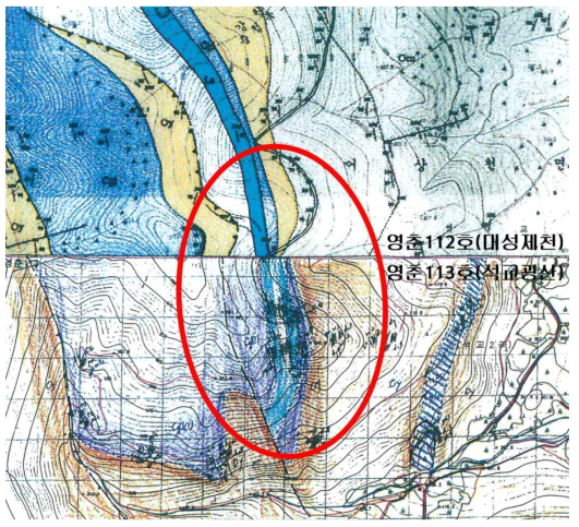 영춘112호와 영춘113호의 경계 지역
