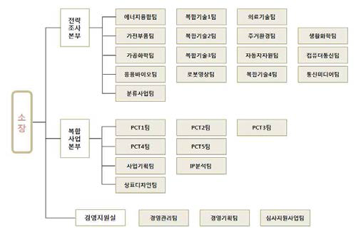 특허정보진흥센터 조직도