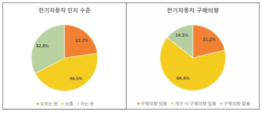 전기자동차 인지 수준 및 구매의향