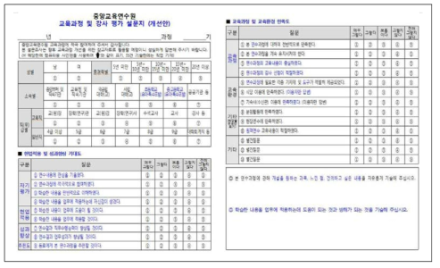 중앙교육연수원 설문지 개선(안)