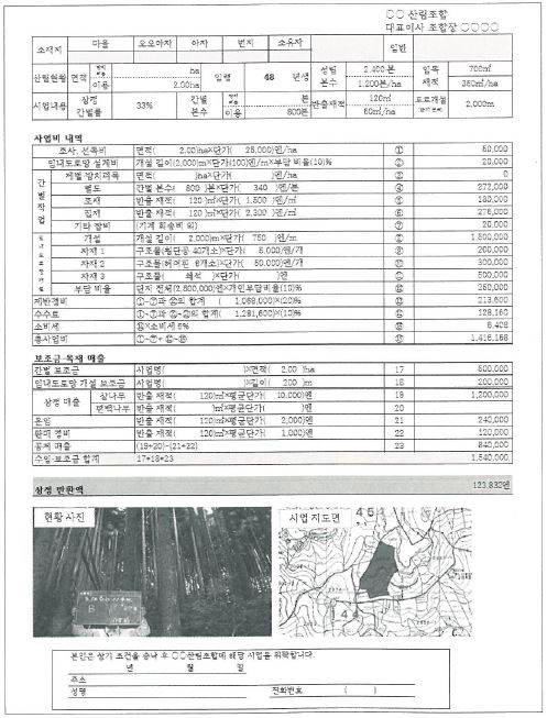 제안형 집약화시업 제안서 양식 (1)