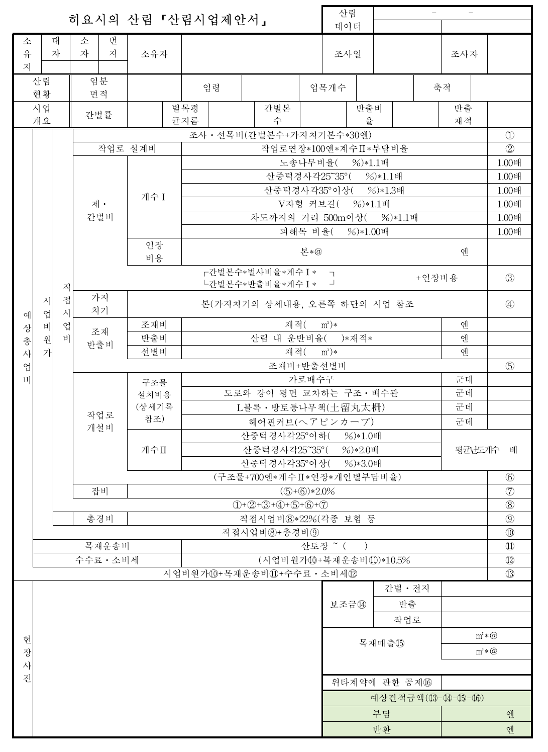 제안형 집약화시업 제안서 양식 (2)