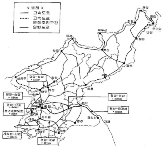 고속도로와 일반도로의 현황 자료: 한국교통연구원