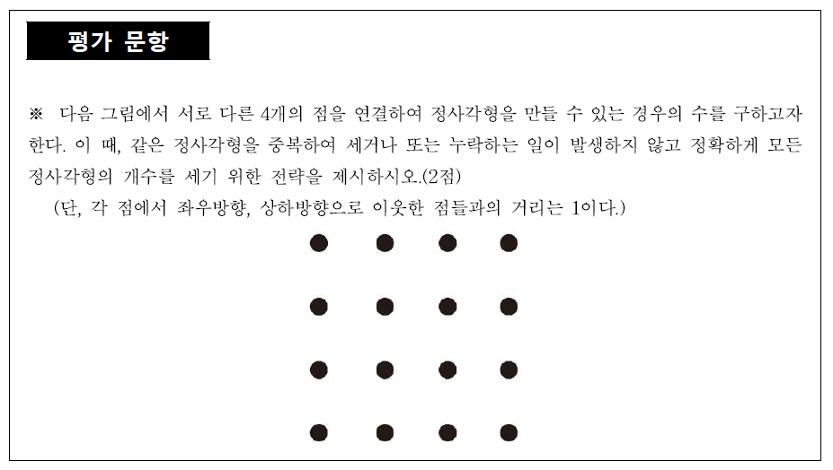 고등학교 정보 예시 평가 문항