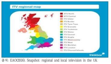 영국의 ITV 지역 채널