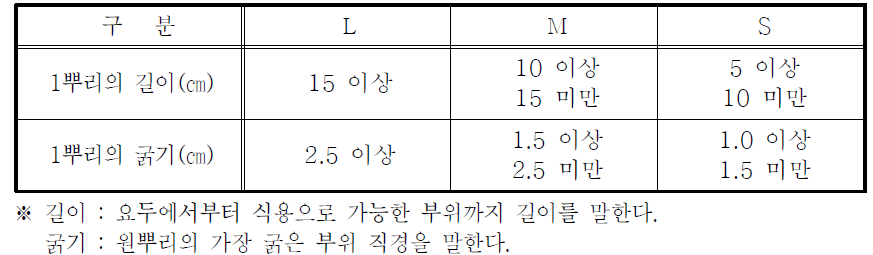 크기 구분표