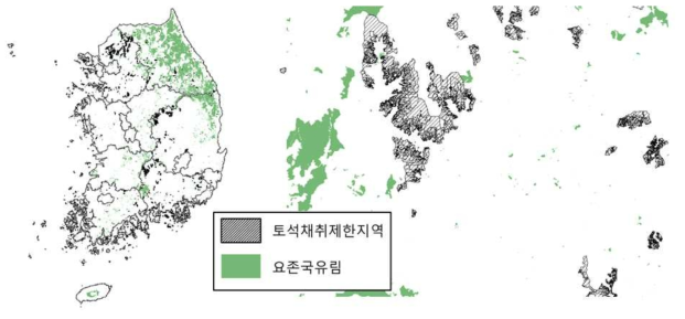 산지관리법 제25조의3 제1항 제3호 입지제한기준 분석 결과