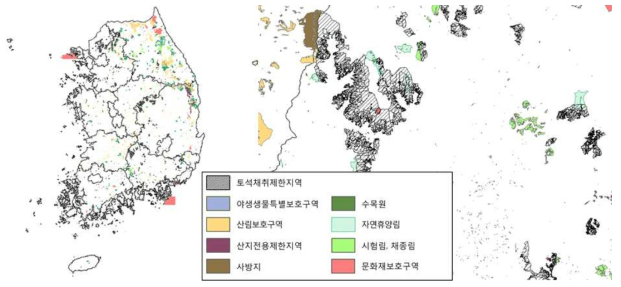 산지관리법 제25조의3 제1항 제4호 입지제한기준 분석 결과