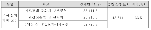 역사문화가치 보전형 실태 분석 결과