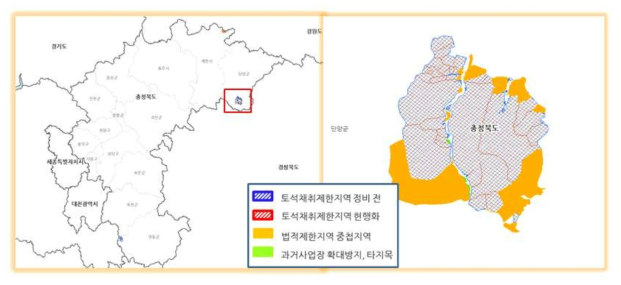 충청북도 정비 1안 적용결과