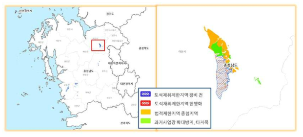 충청남도 정비 1안 적용결과