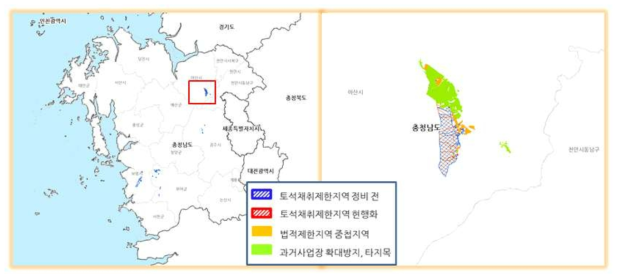 충청남도 정비 2안 적용결과