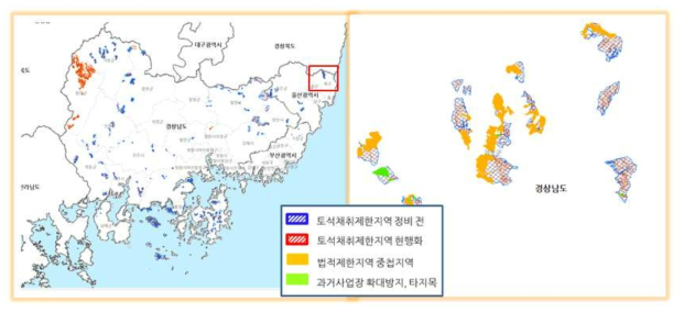 경상남도 정비 2안 적용결과