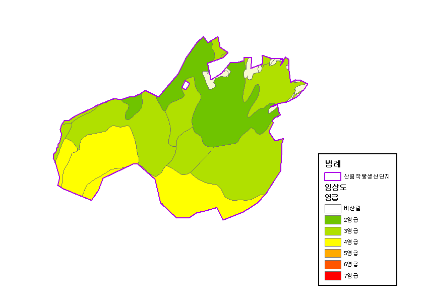 산림작물생산단지 영급분석(사례지)