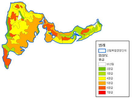 산림복합경영단지 영급분석(사례지)